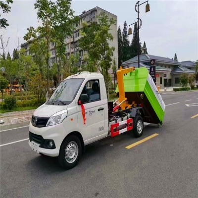 车型可卸式垃圾车_福田汽油3方勾臂垃圾车