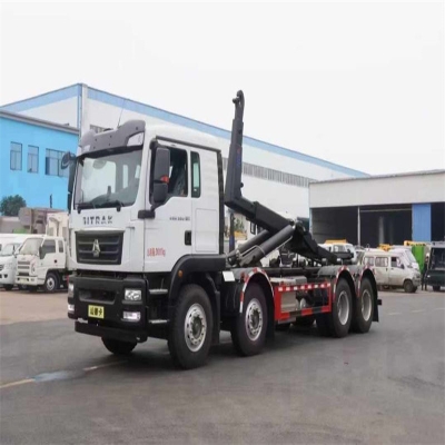 重汽汕德卡前四后八勾臂垃圾车